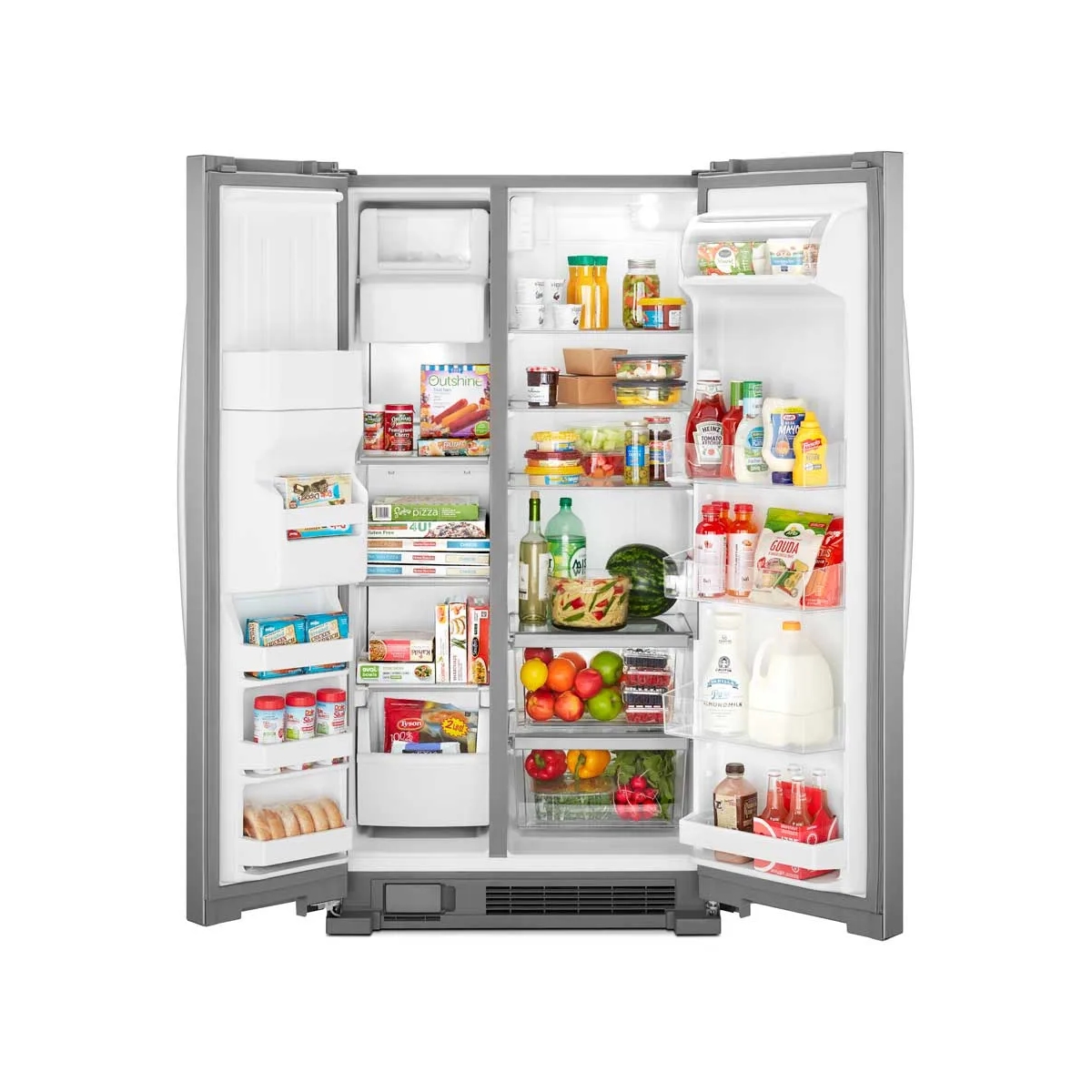 Nevera Side By Side 25 Pies Con Dispensador Color Plata Whirlpool - Miniatura 2