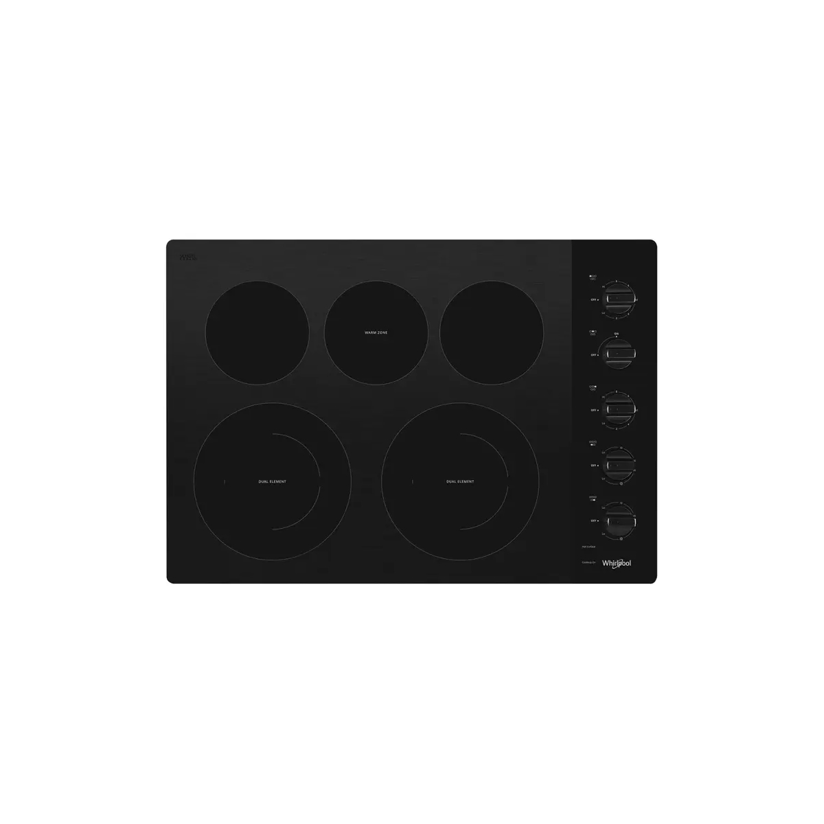 Tope De Cocina Eléctrico 90 Cm De 5 Hornillas Vitrocerámica Y Acero Inoxidable Whirlpool