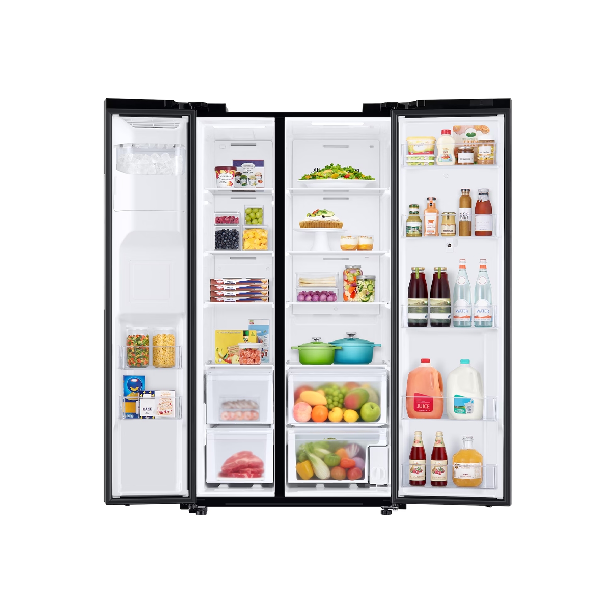Nevera Side By Side Family Hub 27 pies color Negro Samsung - Miniatura 3