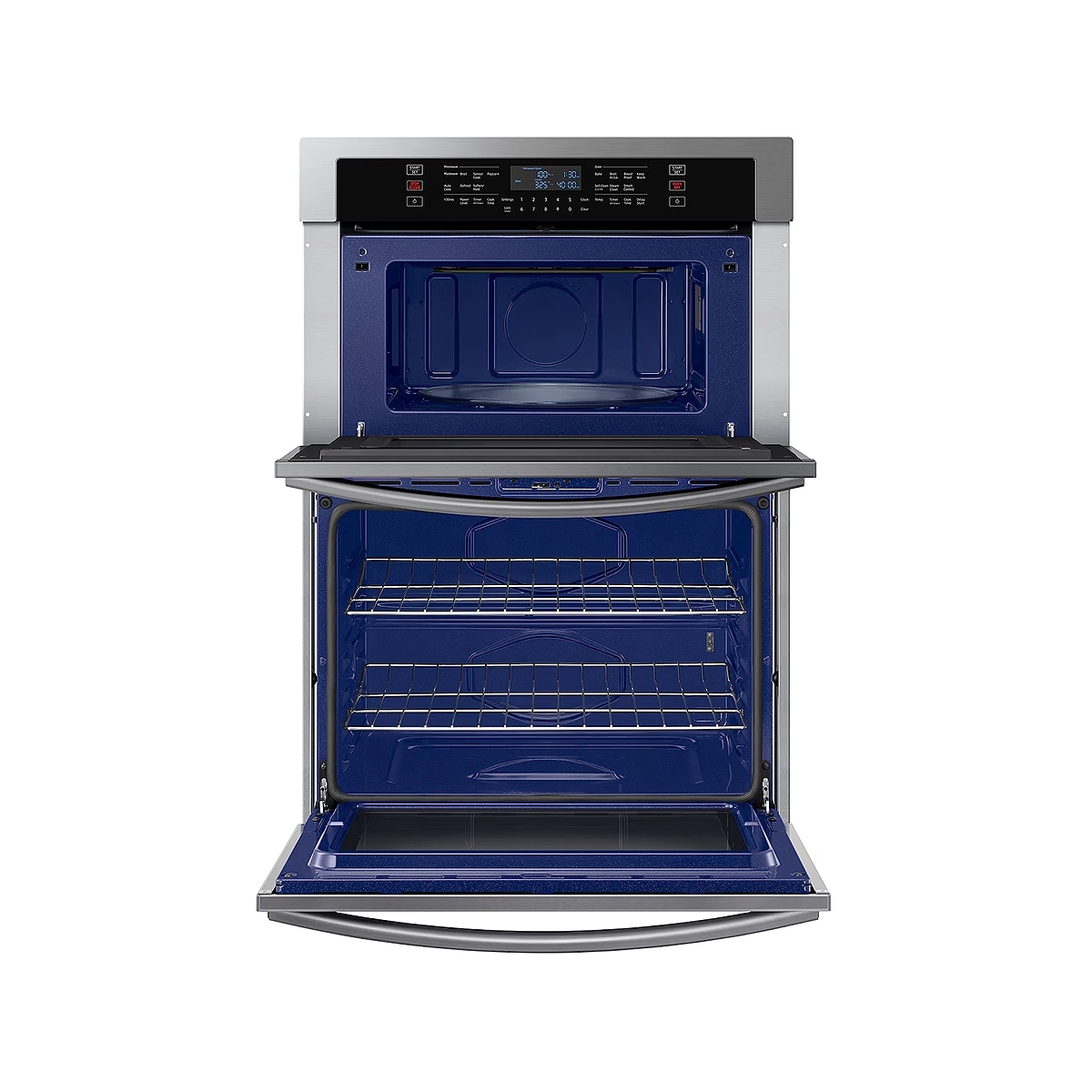 Horno Eléctrico Doble De 30 Pulgadas con Microondas Acero Inoxidable Color Gris Samsung - Miniatura 3