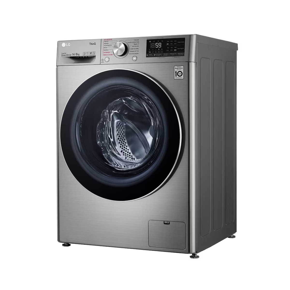 Lavadora Y Secadora Carga Frontal De 14 Kg Color Gris LG - Miniatura 2