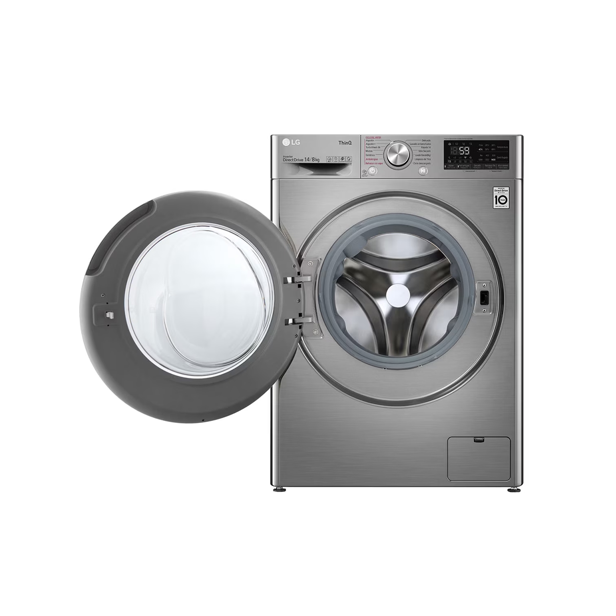 Lavadora Y Secadora Carga Frontal De 14 Kg Color Gris LG - Miniatura 3