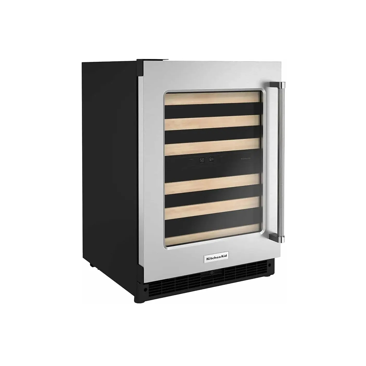 Vinera de 46 Botellas y 6 Niveles Color Plata con Repisas de Madera KitchenAid - Miniatura 2