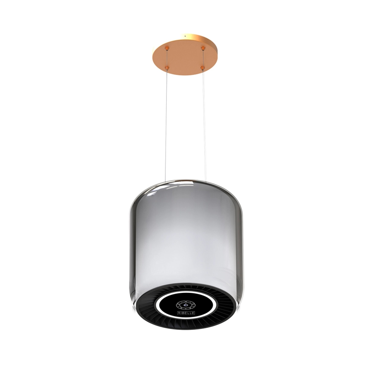 Campana Isla De Vidrio Con Sensor Ribelle