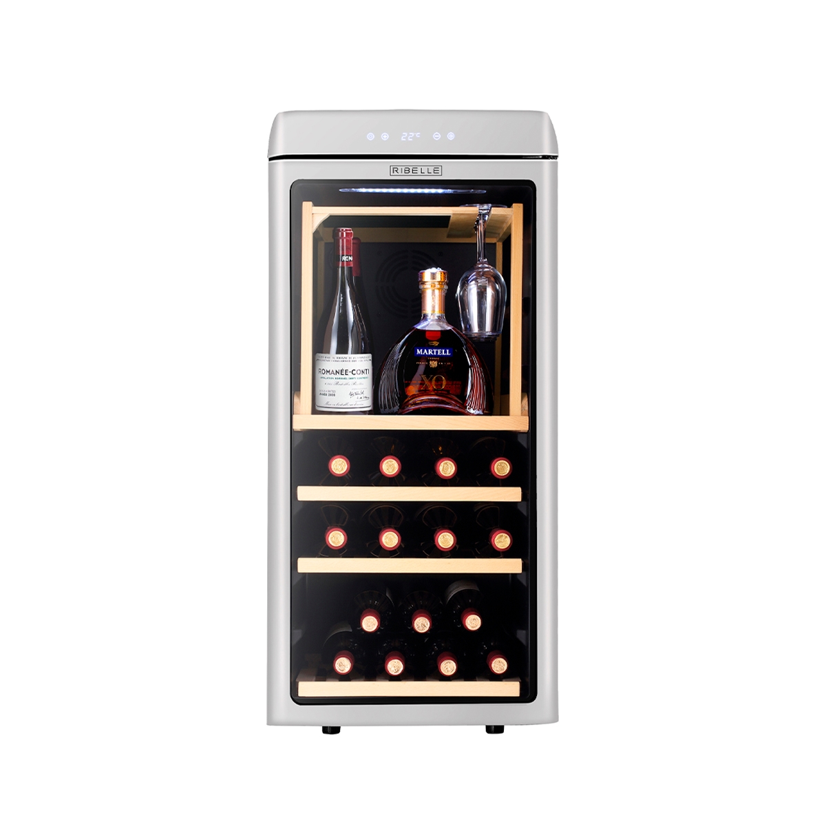 Vinera de 42 Botellas Color Plata Ribelle