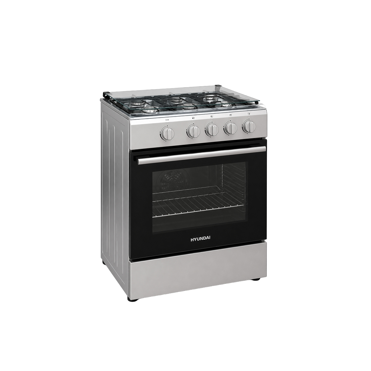 Cocina A Gas De 4 Hornillas Y 24 Pulgadas Color Plata Hyundai - Miniatura 2