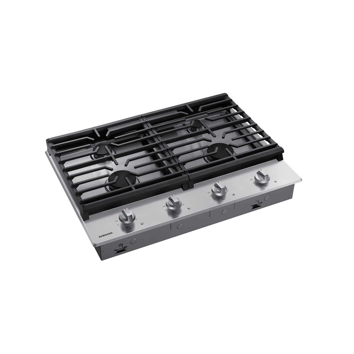 Tope de Cocina a Gas de 75 cm con 4 Hornillas en Acero Inoxidable Color Plata Samsung - Miniatura 2
