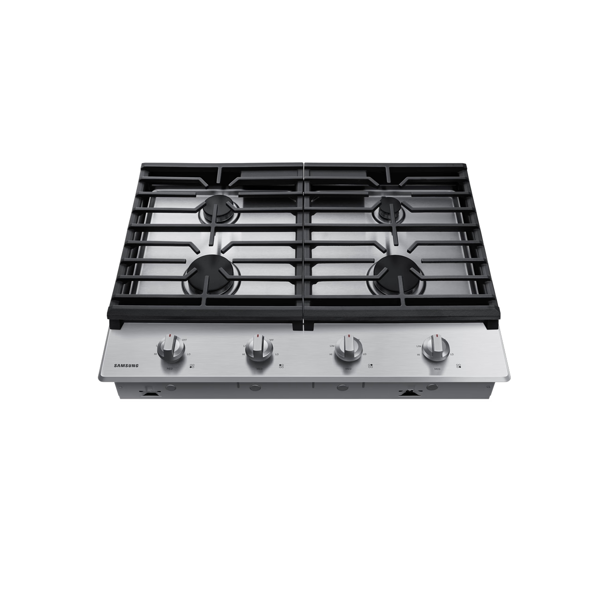 Tope de Cocina a Gas de 75 cm con 4 Hornillas en Acero Inoxidable Color Plata Samsung