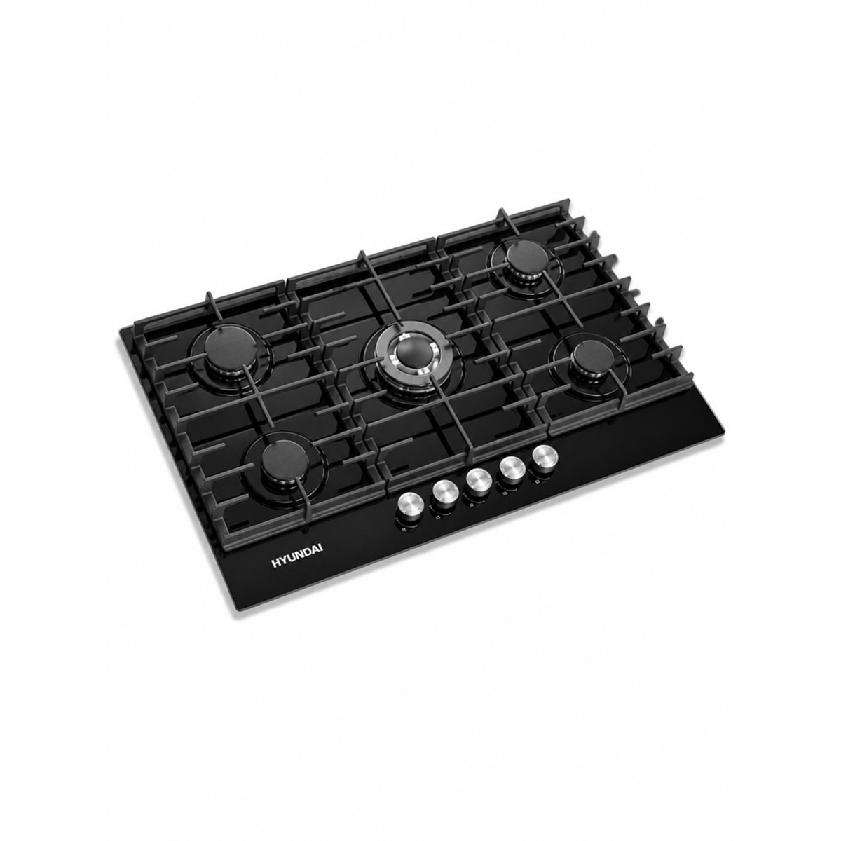 Tope De Cocina A Gas Vidrio De 90cm Con 5 Hornillas Hyundai - Miniatura 3