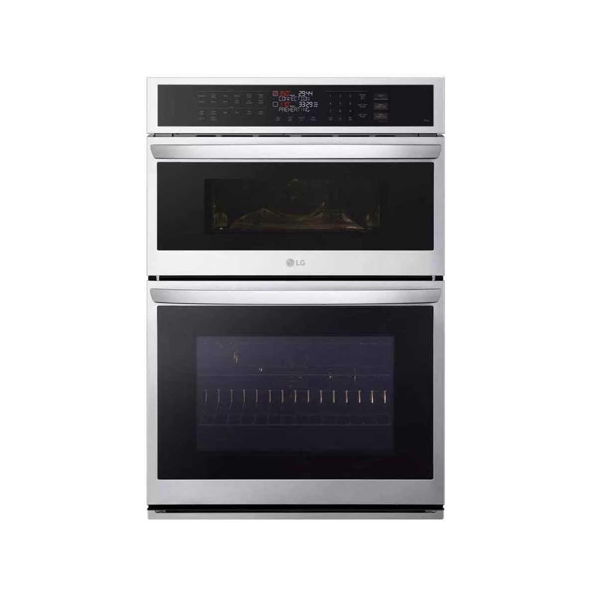Horno Doble Eléctrico Inteligente de 30 Pulgadas con Air Fry y Microondas Acero Inoxidable LG