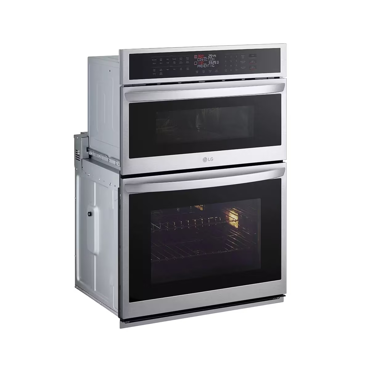 Horno Doble Eléctrico Inteligente de 30 Pulgadas con Air Fry y Microondas Acero Inoxidable LG - Miniatura 2