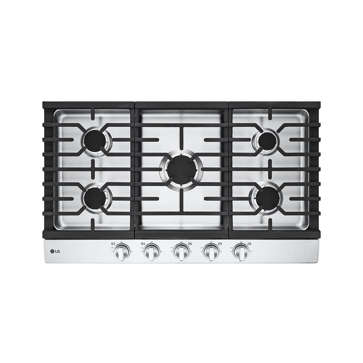 Cocina A Gas 36 Pulgadas 5 Hornillas Acero Inoxidable LG