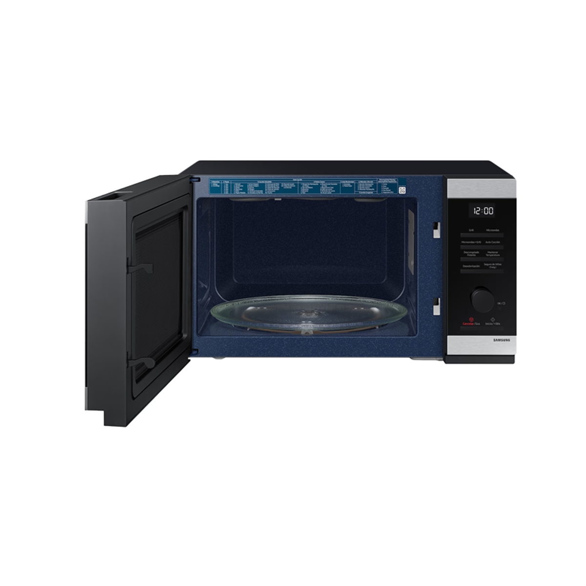 Horno Microondas Con Grill 1.0 Pie Acero Inoxidable Color Gris Samsung - Miniatura 3