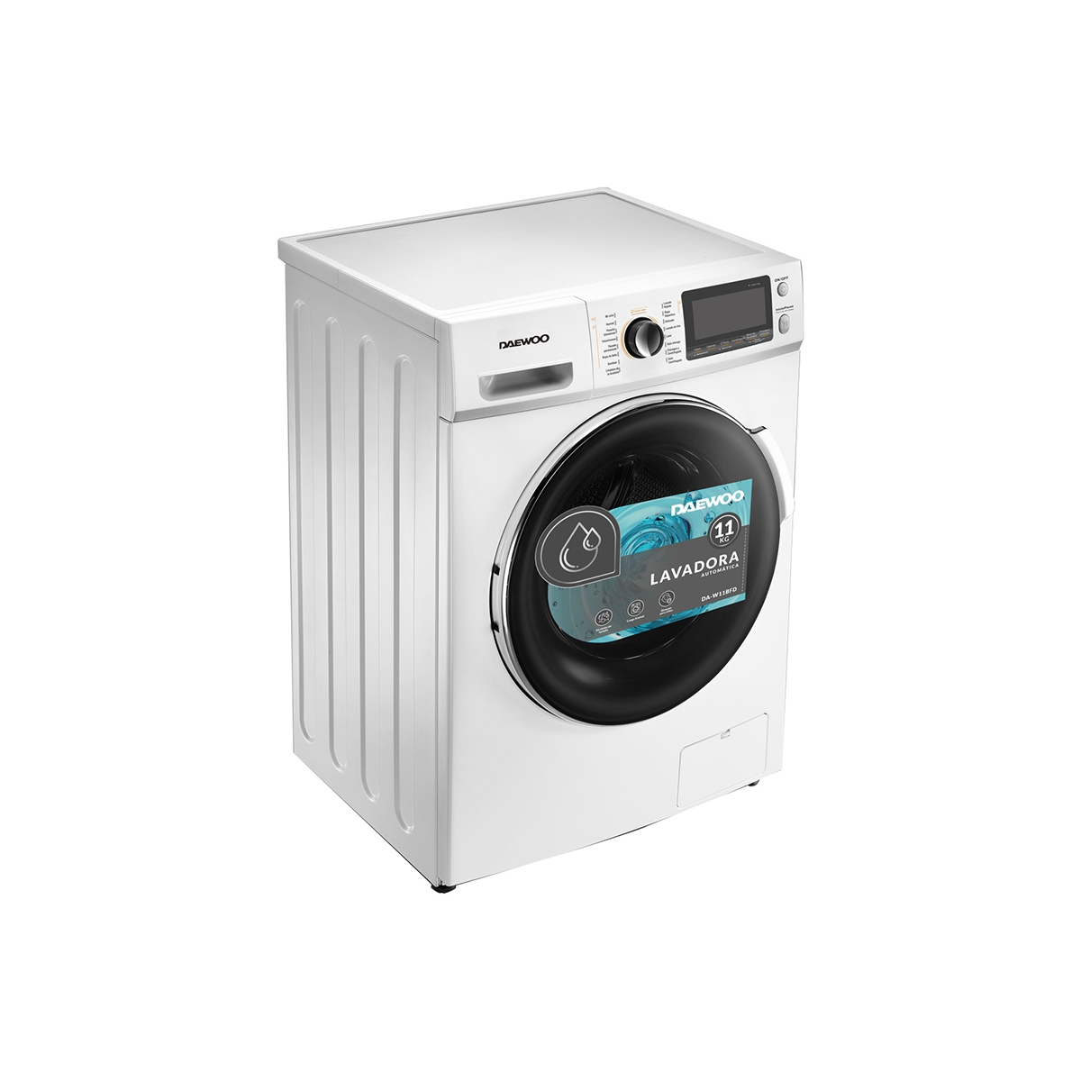 Lavadora Carga Frontal De 11 Kg Color Blanco Daewoo - Miniatura 3