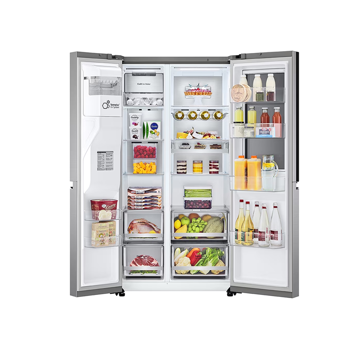 Nevera Side By Side InstaView de 24 Pies con Dispensador color Gris LG - Miniatura 3