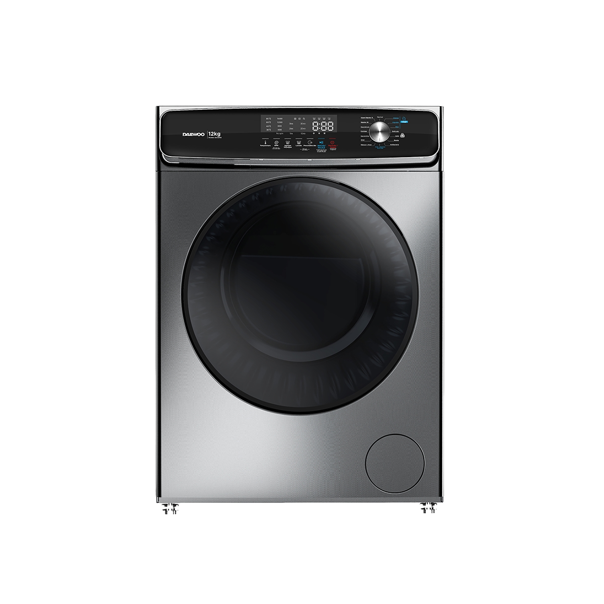 Lavadora Carga Frontal De 12 Kg Inverter Color Gris Daewoo