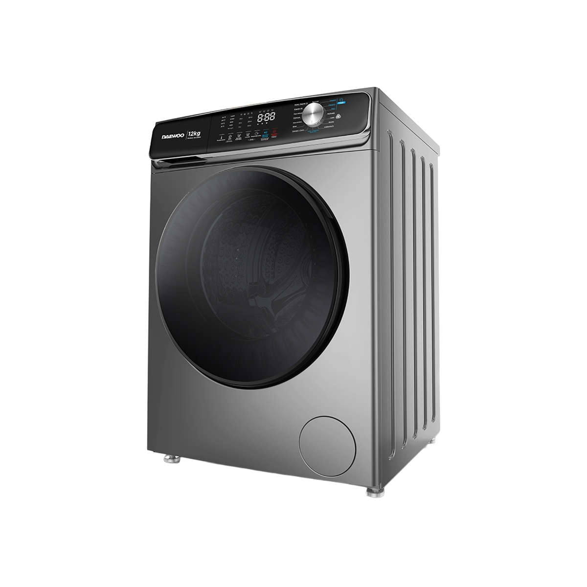 Lavadora Carga Frontal De 12 Kg Inverter Color Gris Daewoo - Miniatura 2