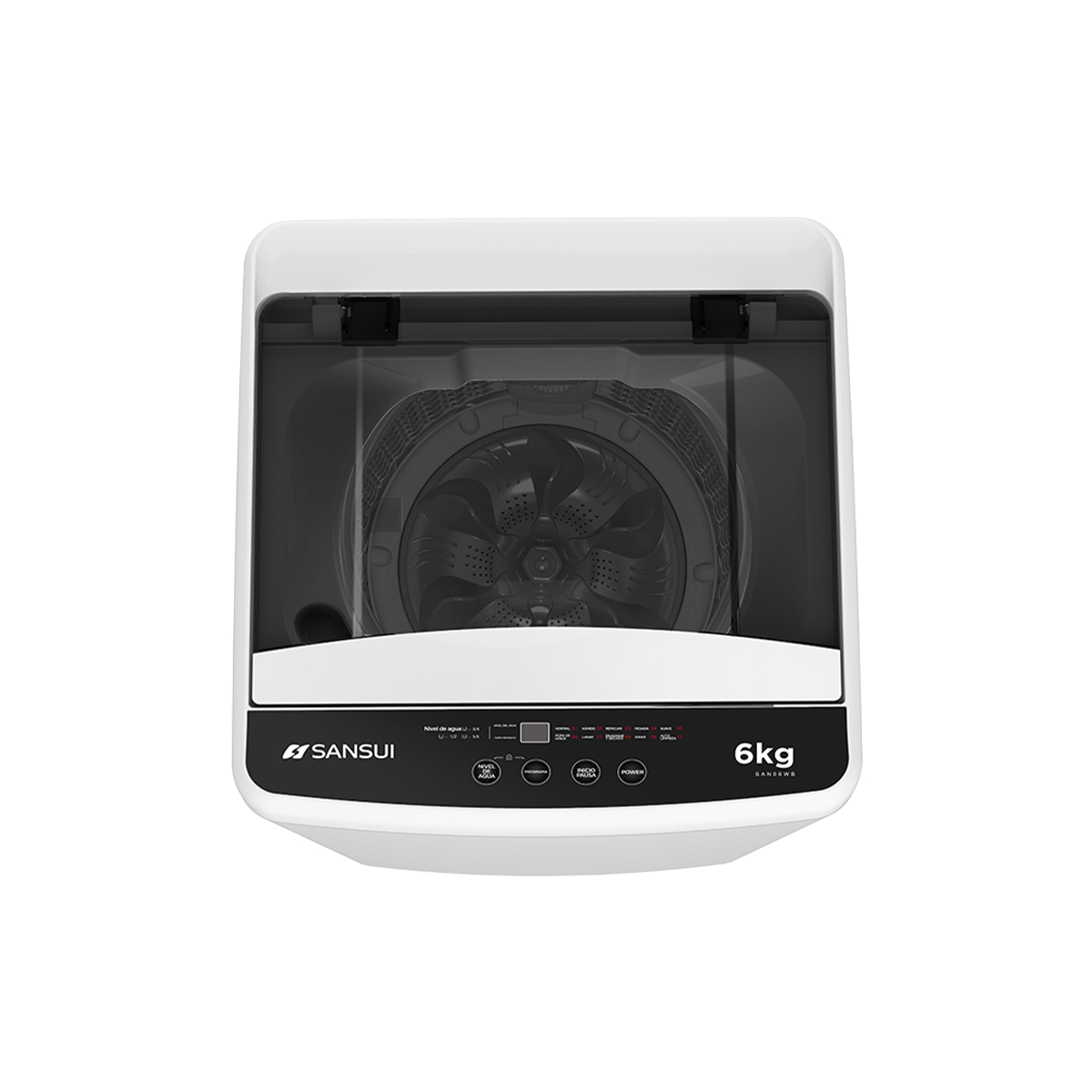 Lavadora Automatica Carga Superior De 6 Kg Color Blanco Sansui - Miniatura 3
