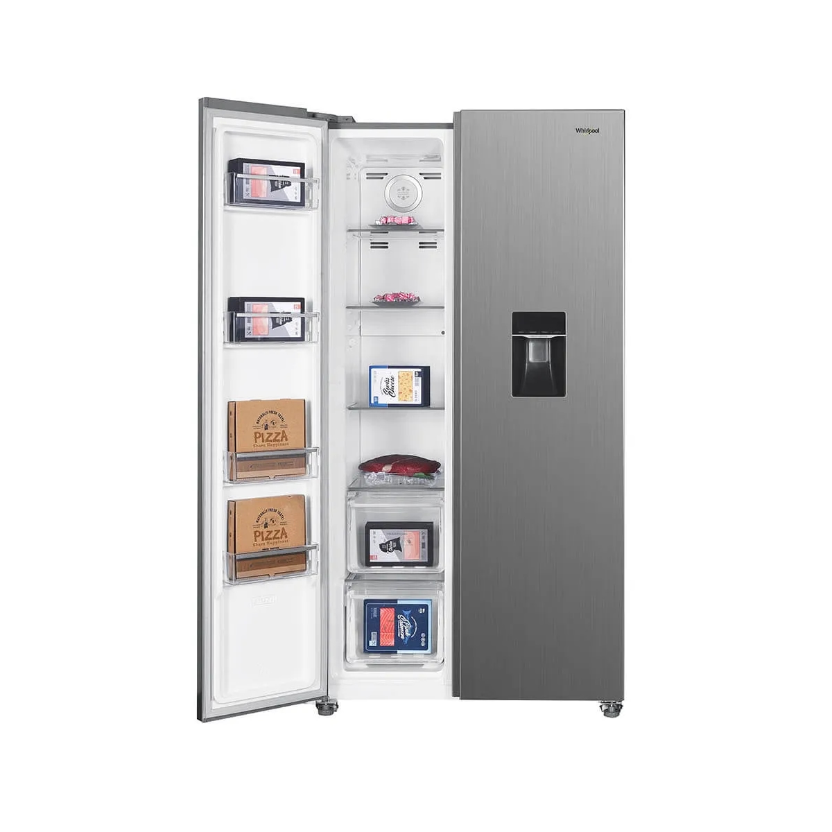 Nevera Side By Side 18 Pies color Gris Con Dispensador Whirlpool - Miniatura 4