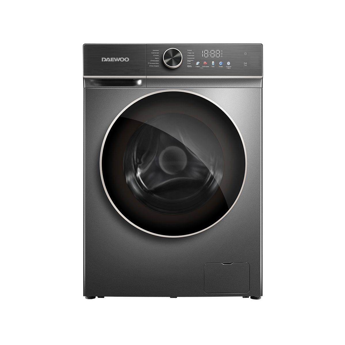 Lavadora Y Secadora Carga Frontal De 12 Kg Inverter Color Gris Daewoo