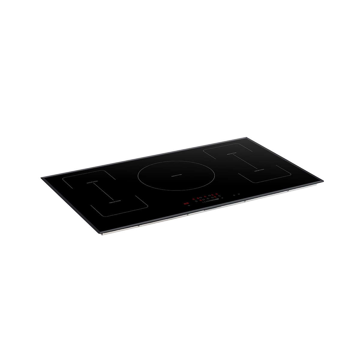 Tope De Inducción 90 Cm De 5 Hornillas Color Negro Ribelle