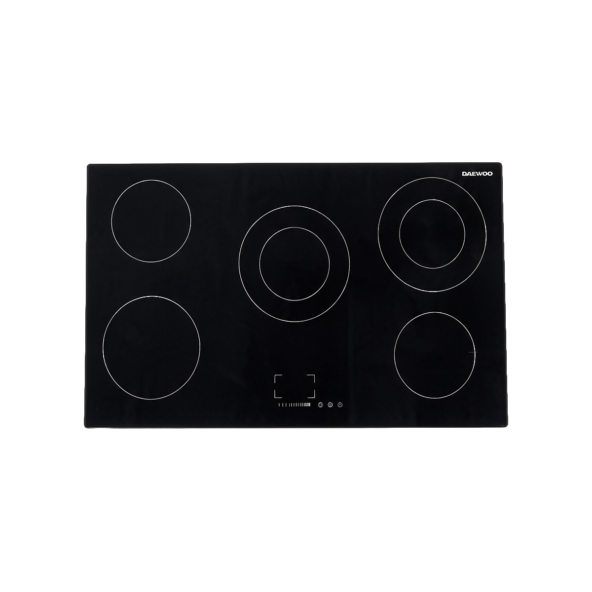 Tope De Cocina Eléctrico 90 Cm Vidrio De 5 Hornillas Daewoo