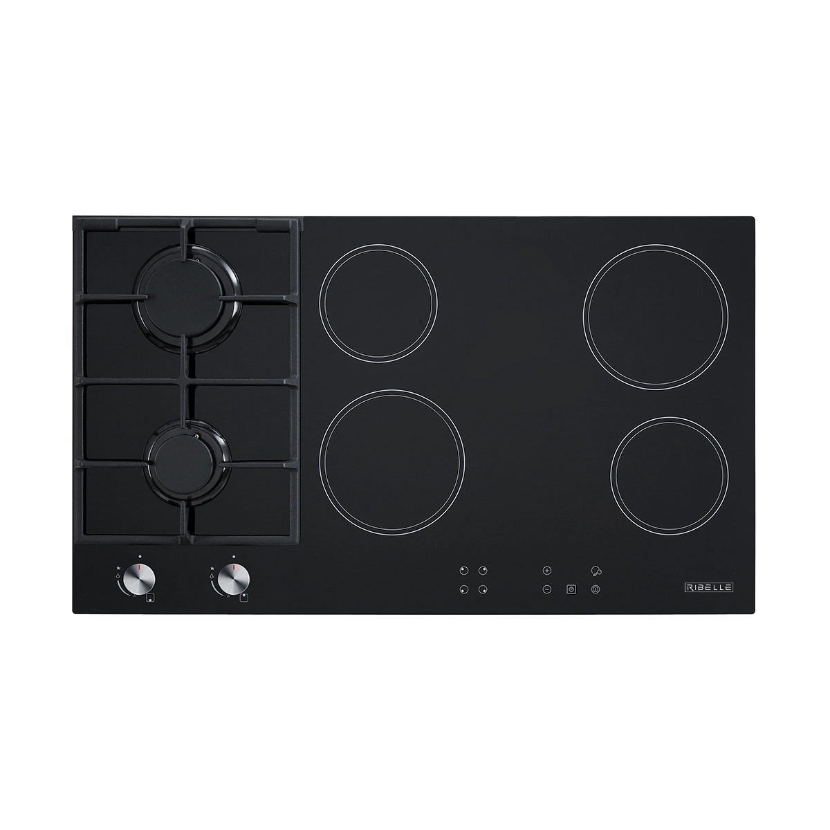 Tope Dual Eléctrico Y Gas 90 cm 6 Hornillas Ribelle