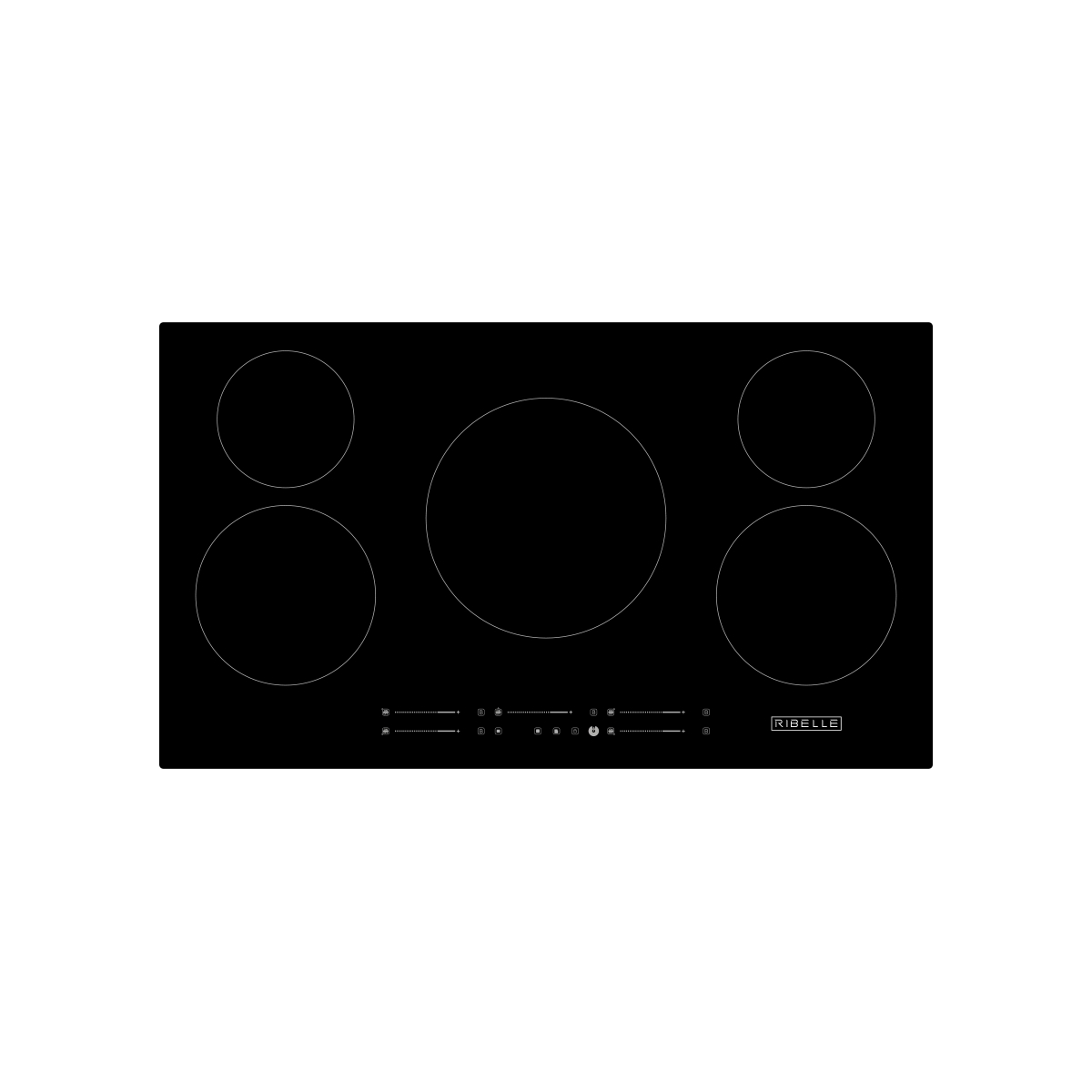 Tope de Cocina Eléctrico de Inducción de 90 Cm con 5 Hornillas Ribelle
