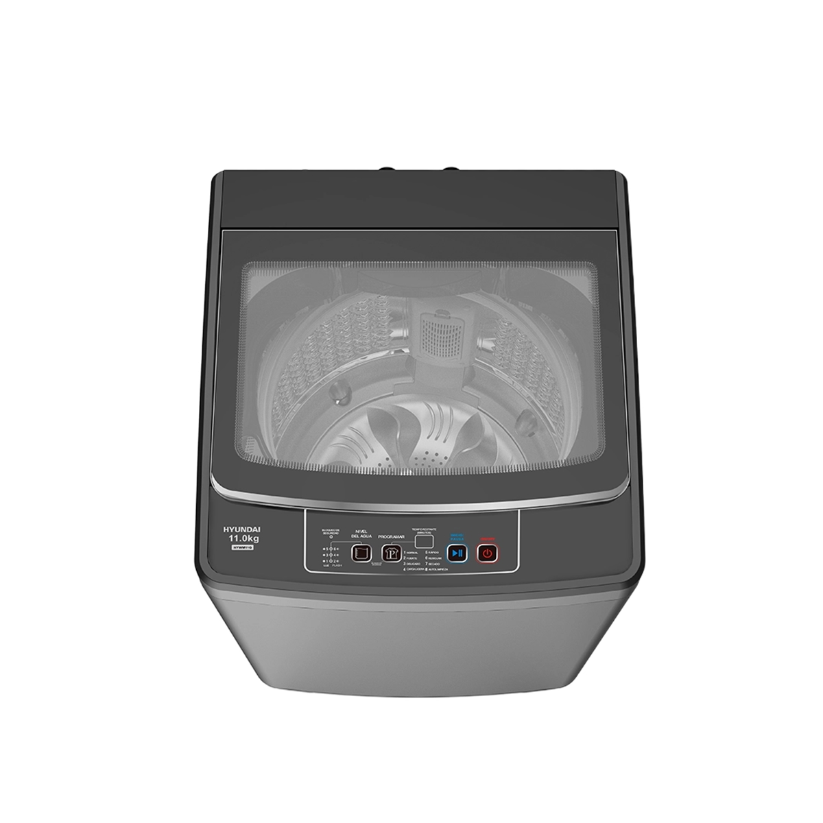 Lavadora Carga Superior De 11 Kg Color Gris Hyundai - Miniatura 3