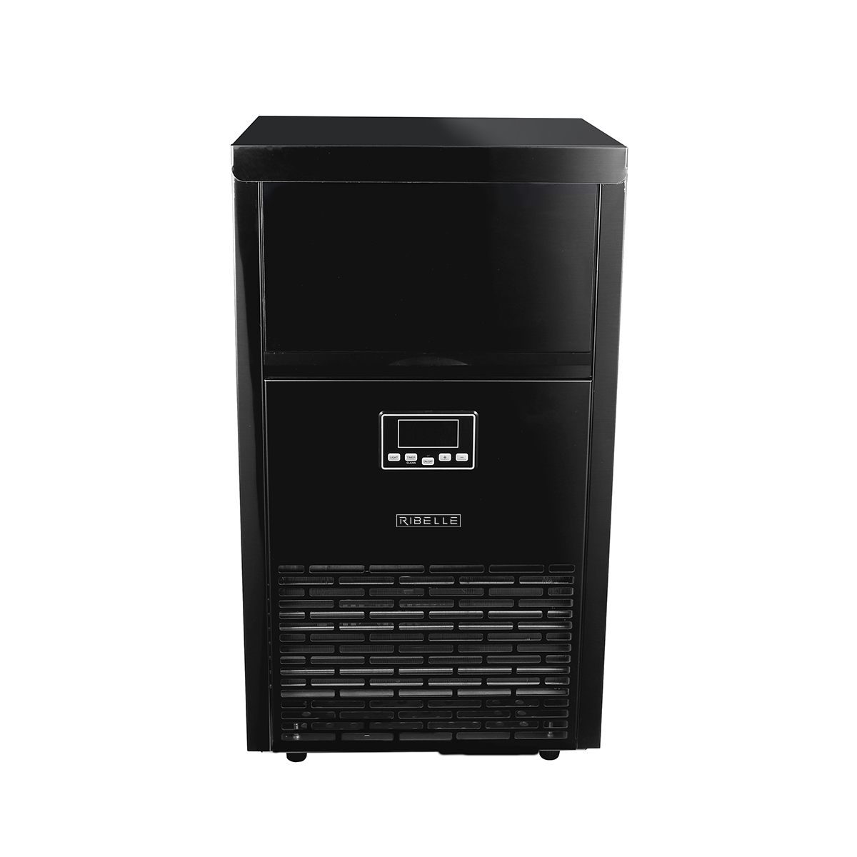 Fabricador De Hielo De 45 Kg Acero Inoxidable Color Negro Ribelle