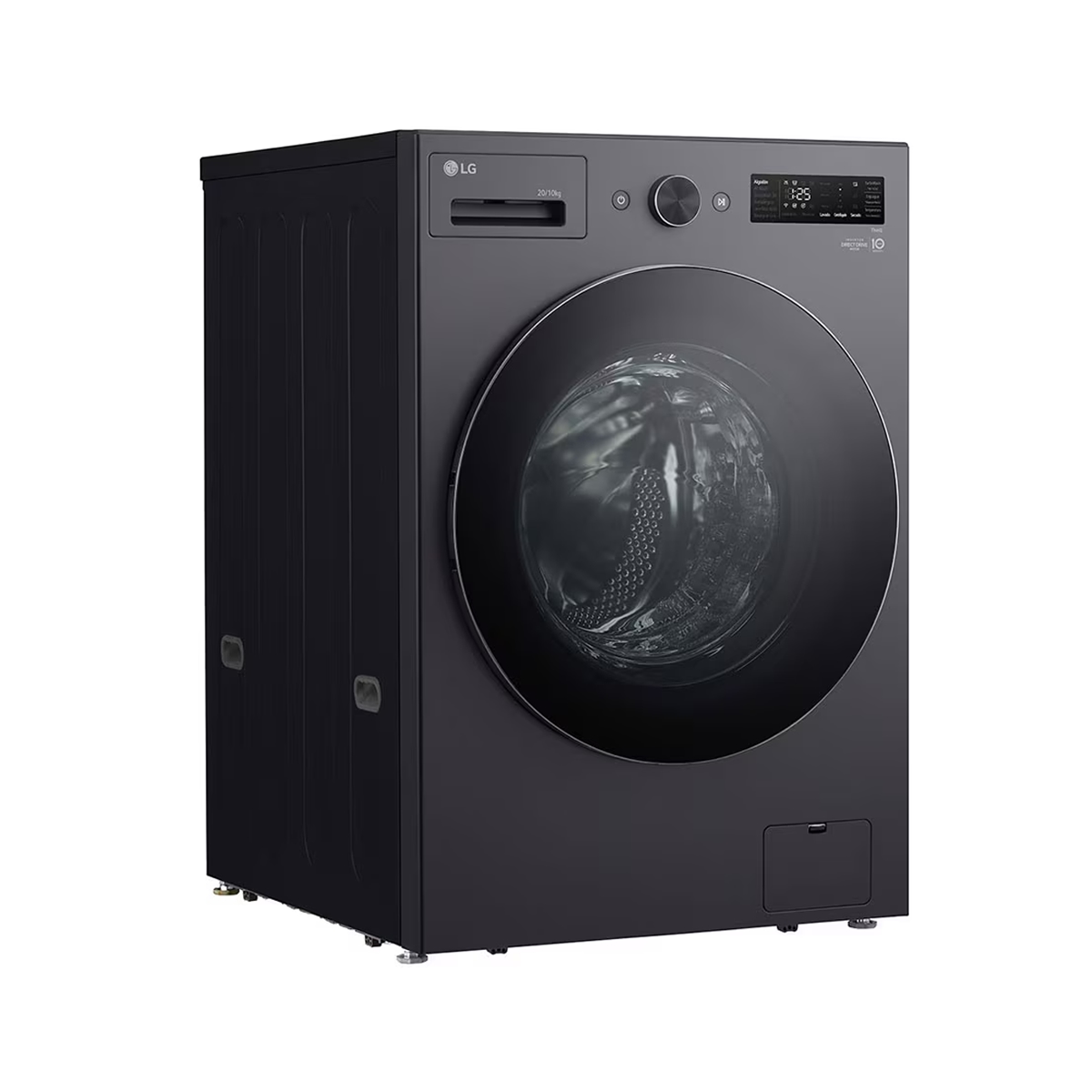 Lavadora Y Secadora Carga Frontal De 16 Kg Con Wi-Fi Color Negro LG - Miniatura 3