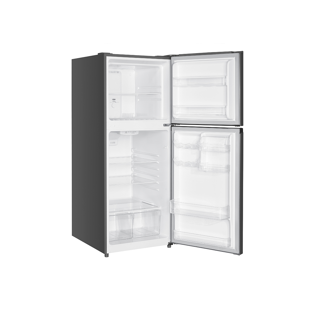 Nevera Top Freezer 13 Pies de Acero Inoxidable color Negro Daewoo - Miniatura 2