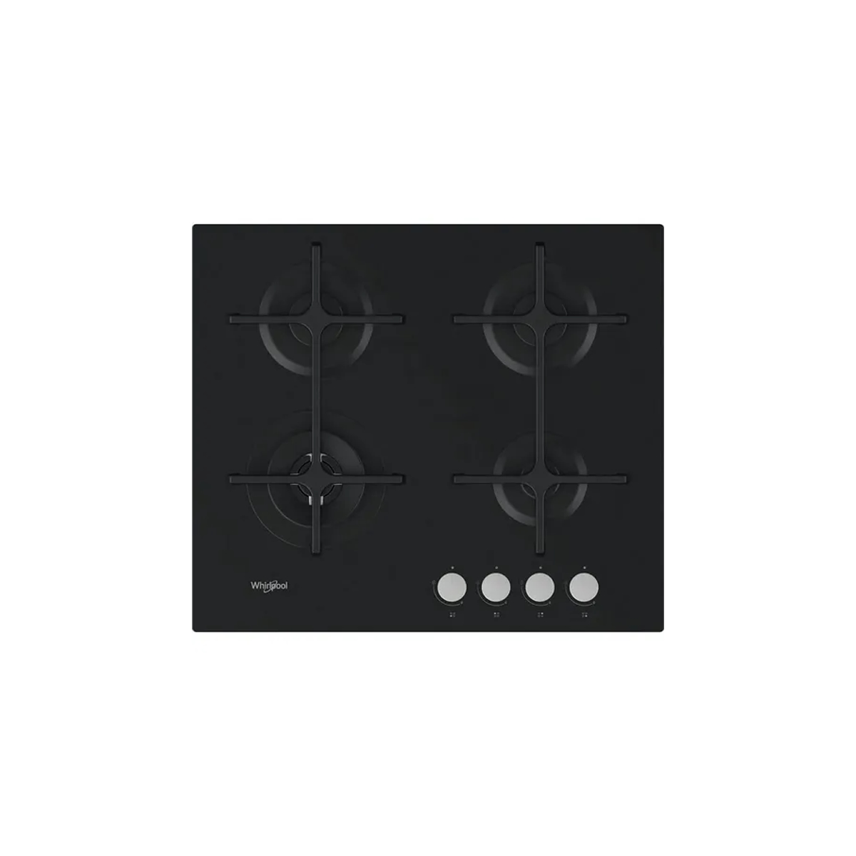 Tope a Gas de 60 Cm con 4 Hornillas Negro Whirlpool