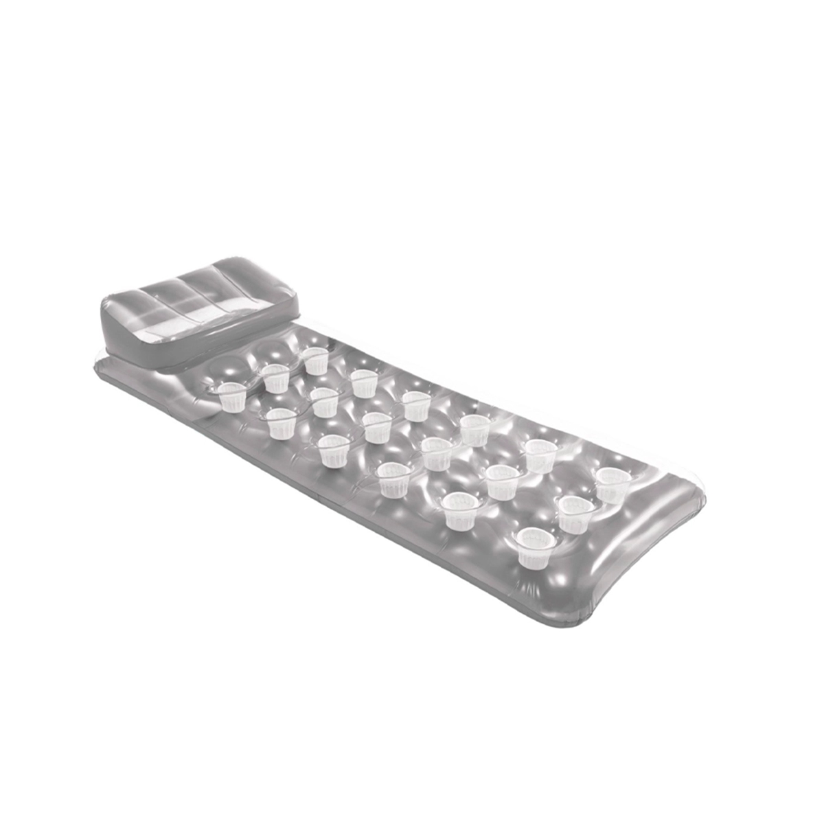 Colchon Inflable Para Piscina Color Gris Intex