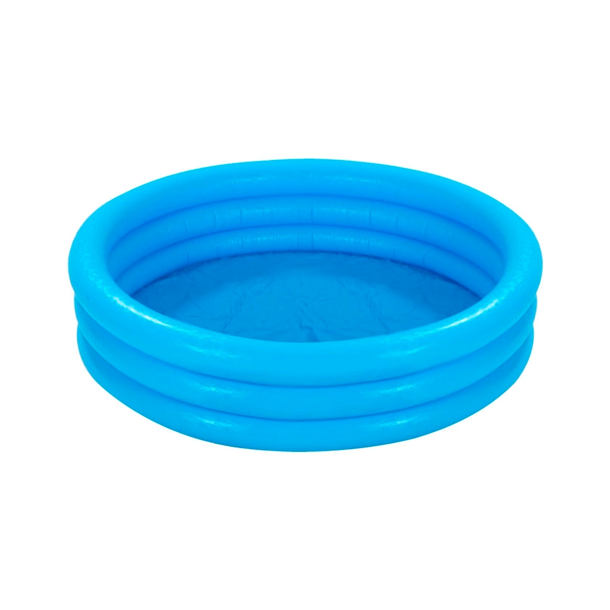 Piscina Redonda Inflable De Tres Aros Color Azul Intex