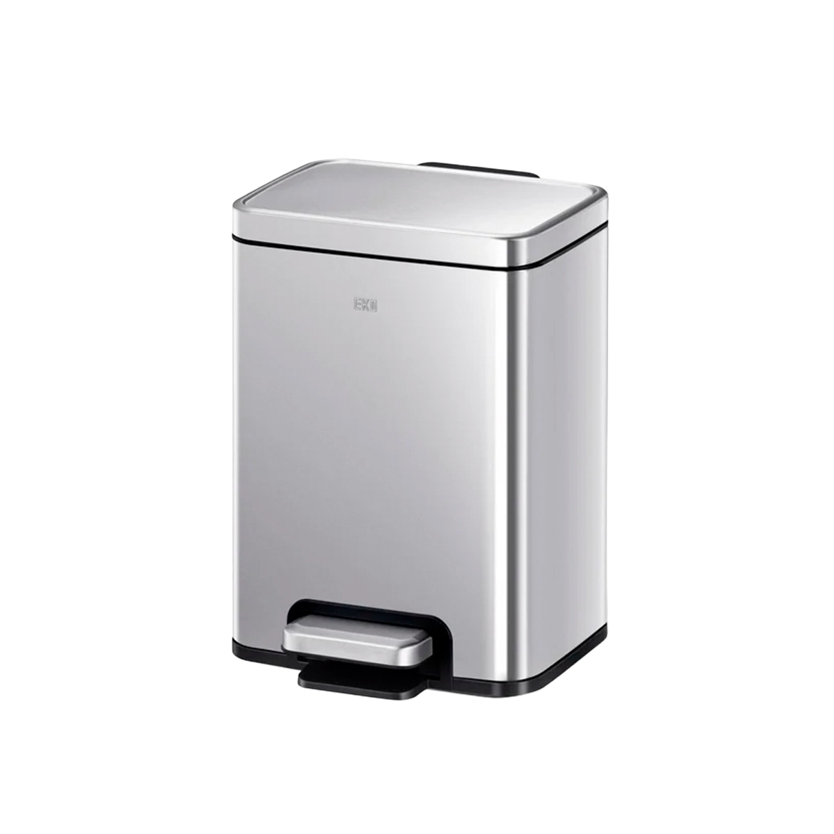Papelera de Pedal Base Antirresbalante 6 Litros color gris Eko