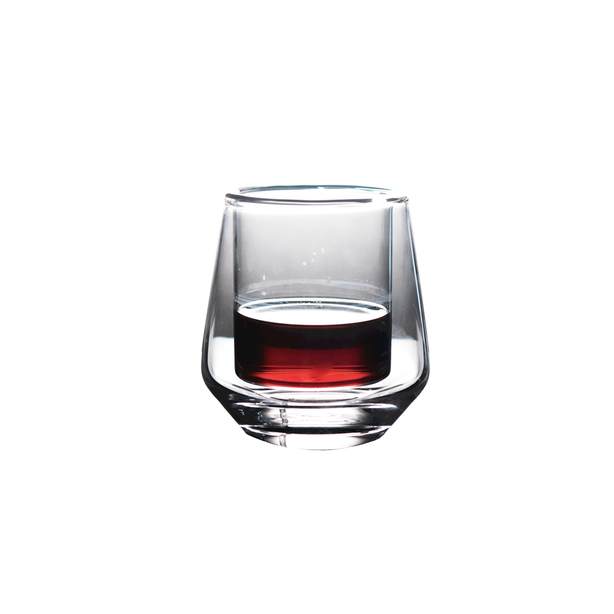 Set De Vasos Cortos Vidrio Templado Doble Pared 4 Piezas Hamilton Beach