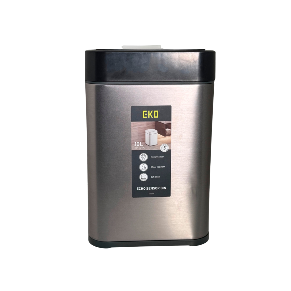 Papelera Con Sensor Recargable 10 Litros Color gris Eko