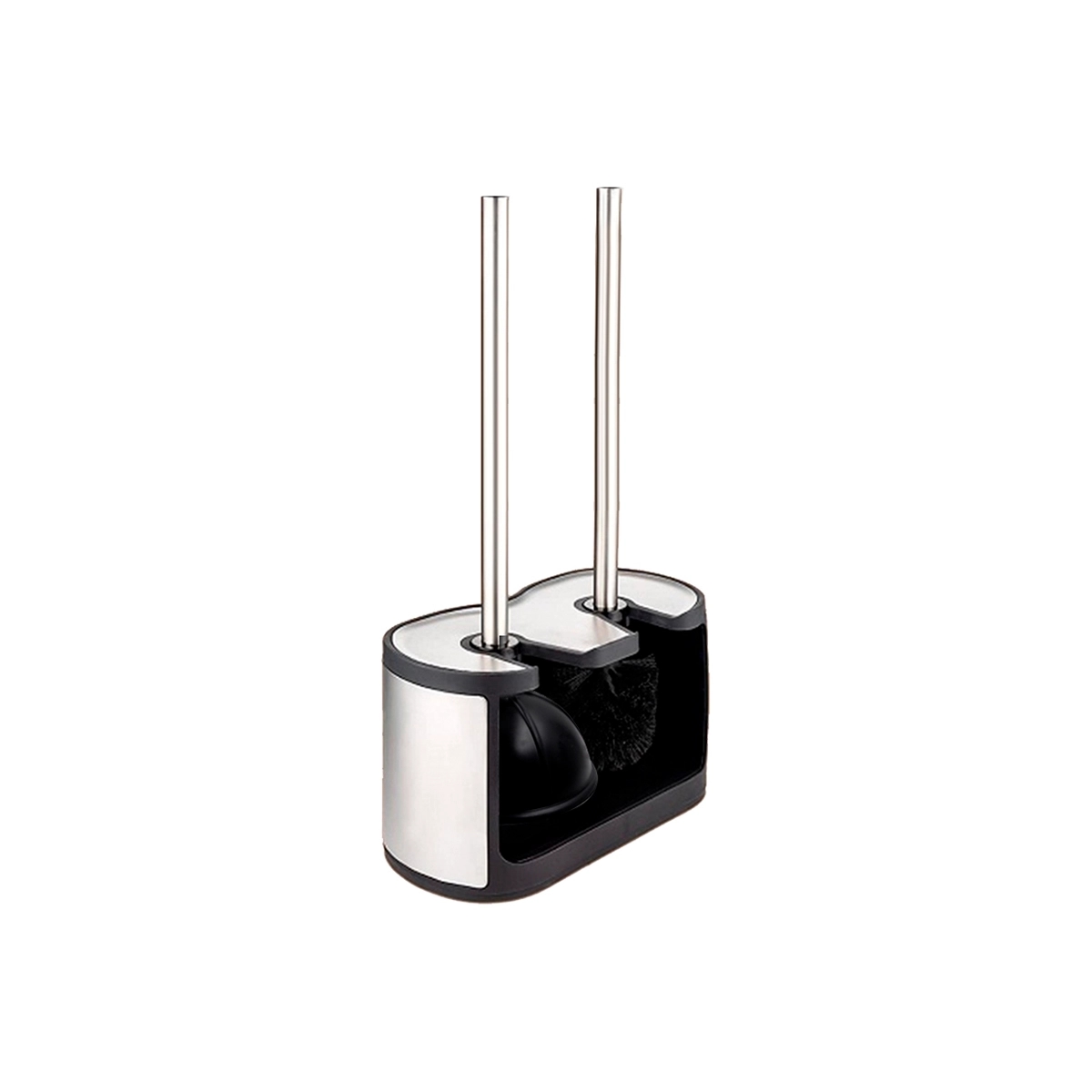 Set De Limpieza Para Baño Con Depósito Acero Inoxidable Basic Home - Miniatura 4