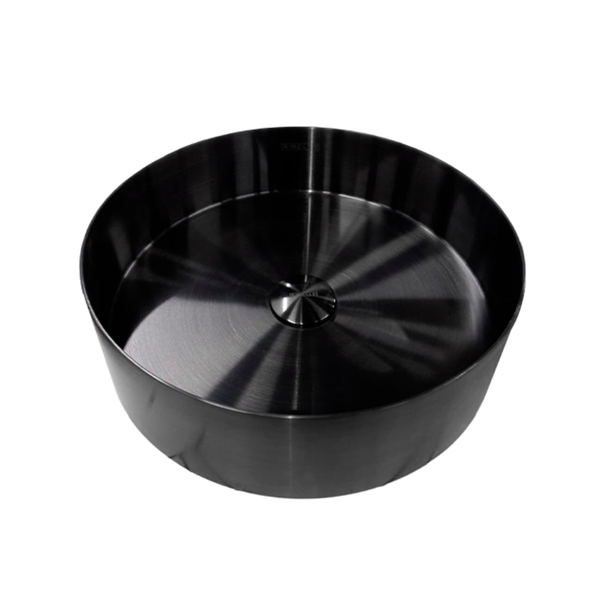 Lavamanos Circular Sobre Tope Color Negro Ribelle