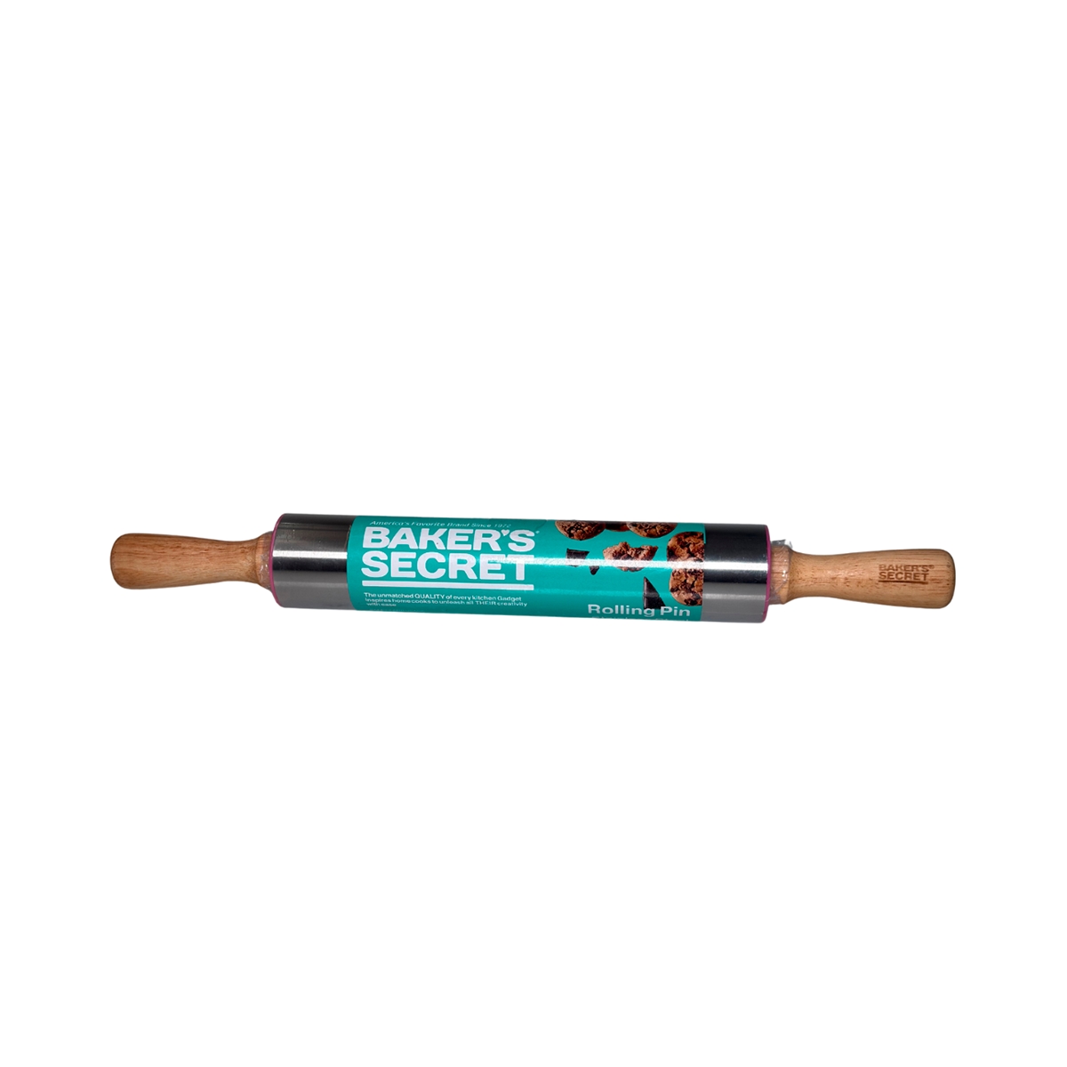 Rodillo de Acero Inoxidable Mango de Madera Bakers Secret