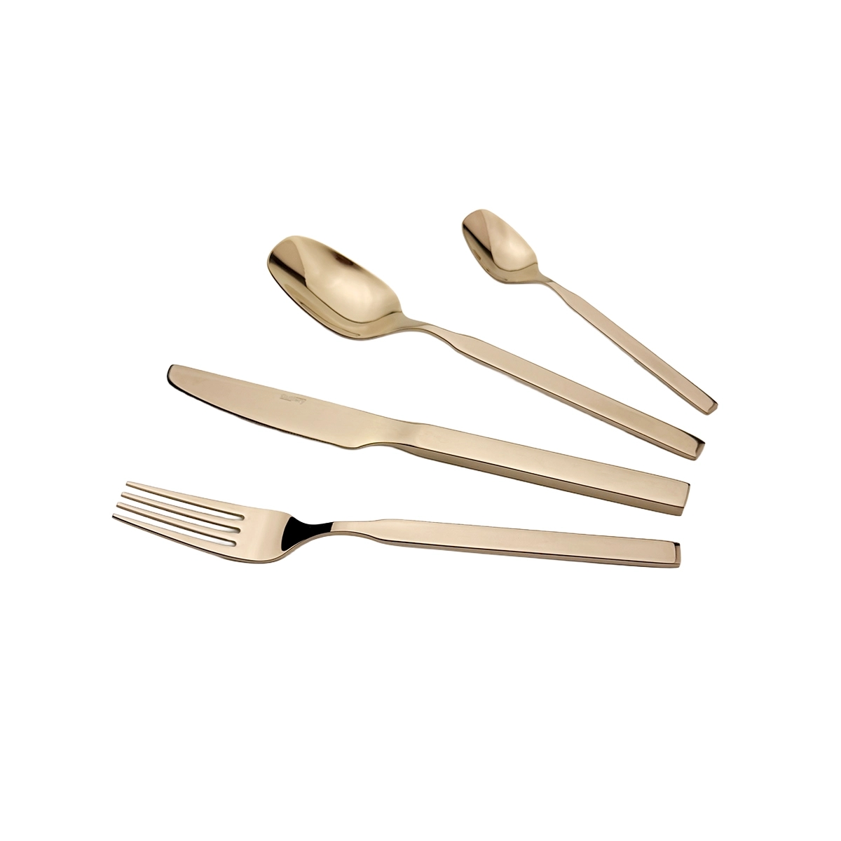 Juego De Cubiertos 16 Piezas Mango Liso Color Rose Gold Cutlery - Miniatura 3