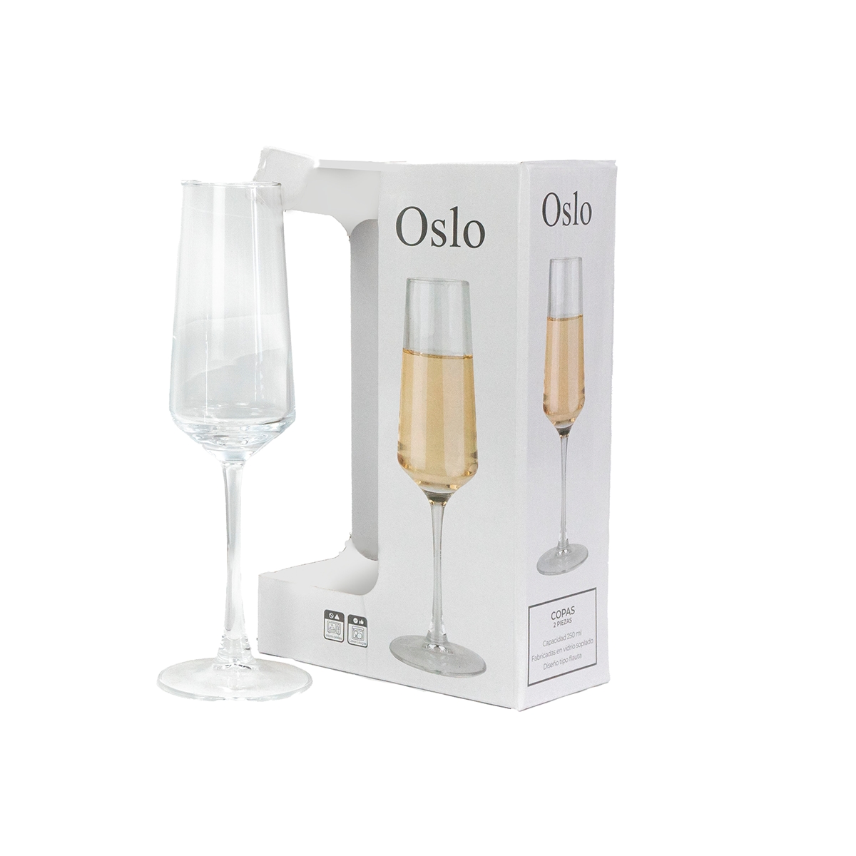 Juego De Copas 02 Piezas 250 ML Oslo - Miniatura 2