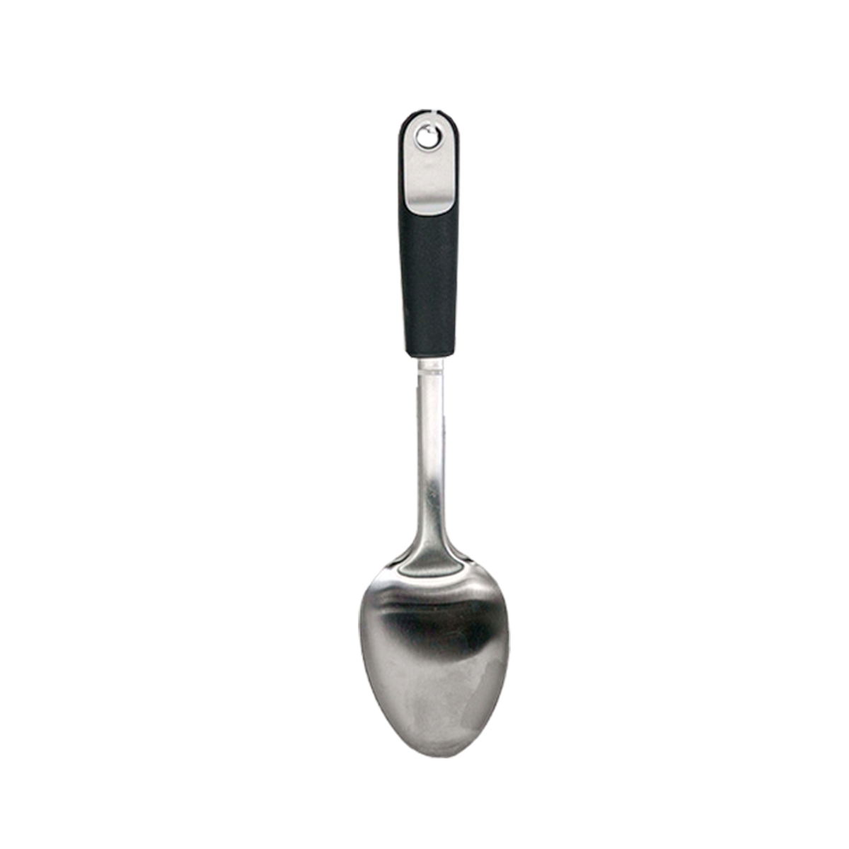 Cuchara Lisa Acero Inoxidable Mango Color Negro Baker House