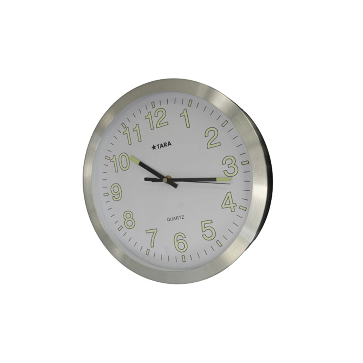 Reloj De Pared Color Blanco Y Plata - Miniatura 2