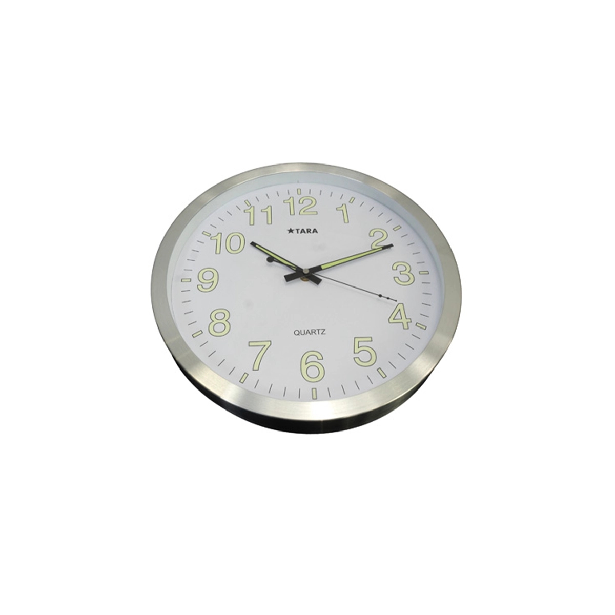 Reloj de Pared Redondo Color Blanco Plata