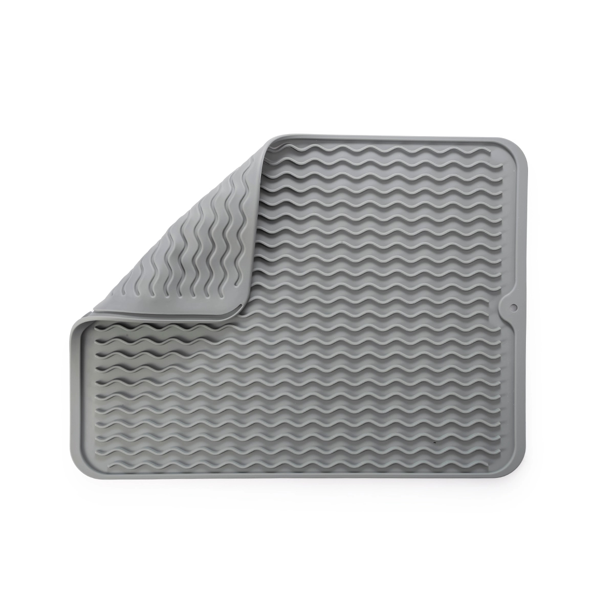Escurridor De Platos De Silicona Color Gris Basic Home - Miniatura 3
