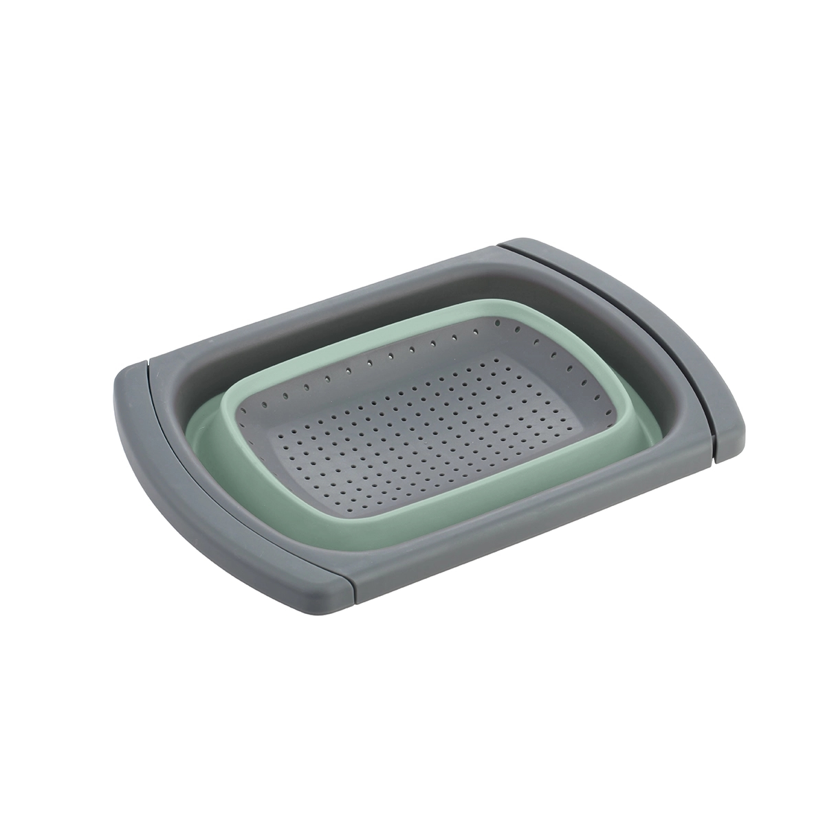 Colador Extensible Y Plegable Color Gris y Verde Baker House - Miniatura 2