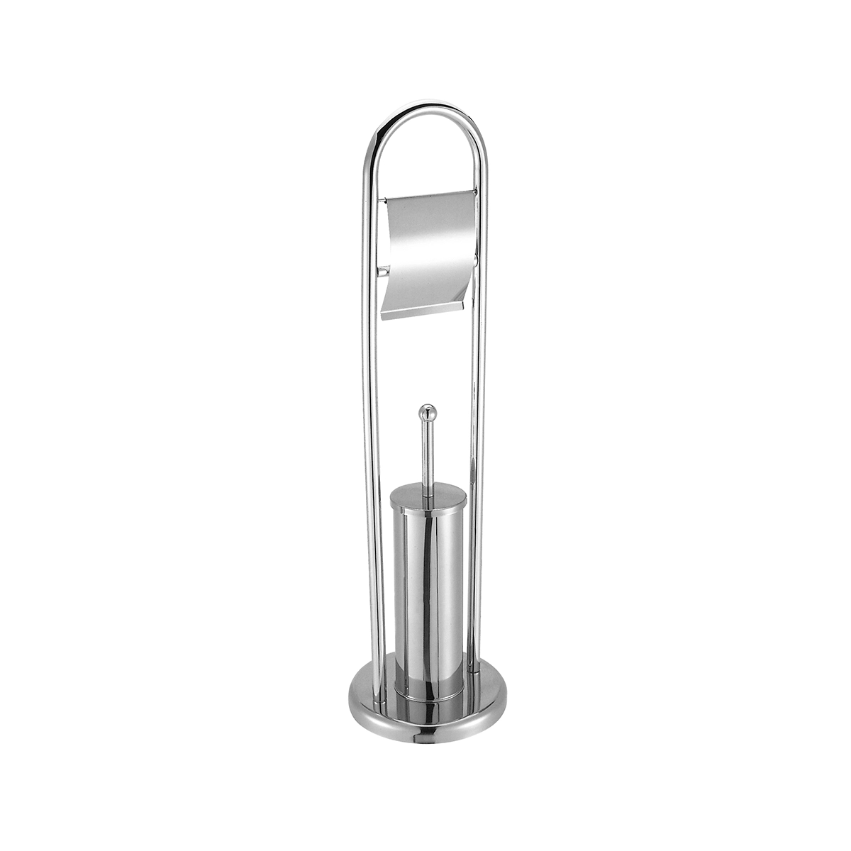 Cepillo De Baño Con Portarrollos Acero Inoxidable Basic Home
