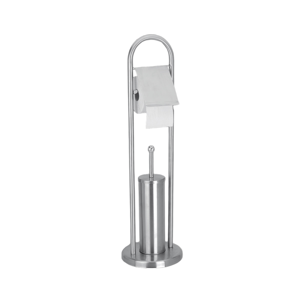 Cepillo De Baño Con Portarrollos Acero Inoxidable Basic Home - Miniatura 2